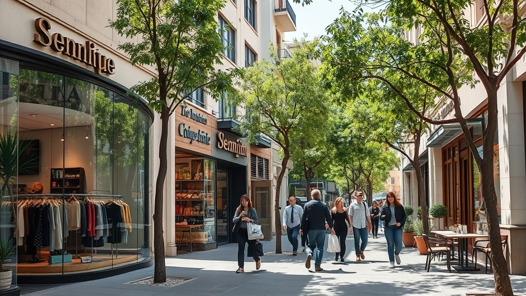 רחוב שינקין עם חנויות בוטיק